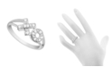 Macy's Diamond XO Ring (1/10 ct. t.w.) in Sterling Silver